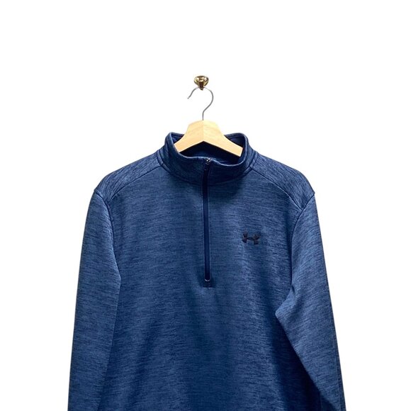 Under Armour Mens Quarter Zip Pullover Jacket Blue Size L Outdoor Athleisure - Picture 7 of 13
